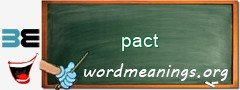 WordMeaning blackboard for pact